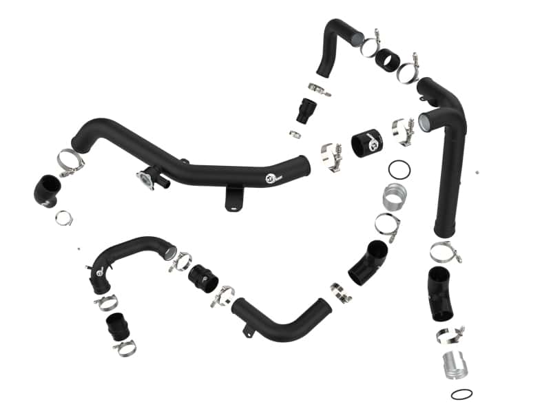 aFe — aFe 21-23 Ford Bronco V6-2.7Ltt BladeRunner Alum Hot & Cold Charge Pipe Kit - Black
Charge Pipe Kit - view 2