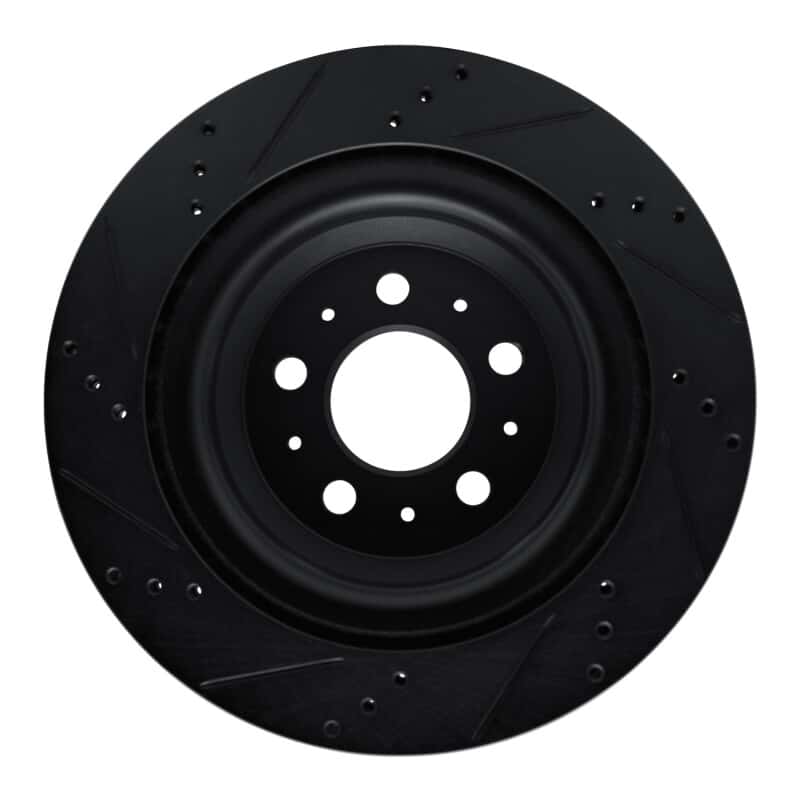 R1 Concepts — R1 2017-2025 Tesla Model 3 Rear Right Drilled & Slotted Black Brake Rotor
R1 Brake Rotor Drill - view 5