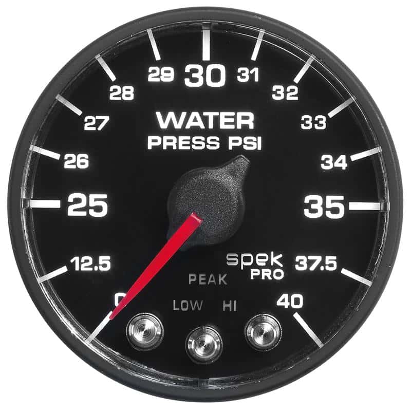 AutoMeter — Autometer Spek-Pro - Nascar 2-1/16in Water Press 0- 40 psi Bfb
GA 2" WP 40 BFB SPEK - view 1