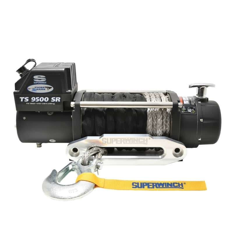 Superwinch — Superwinch 9500 LBS 12V DC 3/8in x 80ft Synthetic Rope Tiger Shark 9500 Winch
Winch - view 11