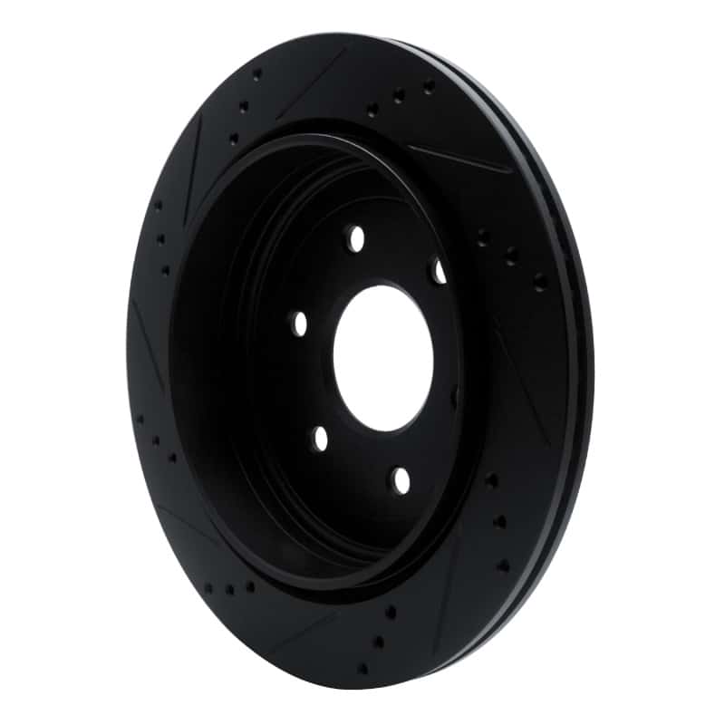 R1 Concepts — R1 10-24 Infiniti QX80 Rear Right Drilled & Slotted Black Brake Rotor
R1 Brake Rotor Drill - view 4