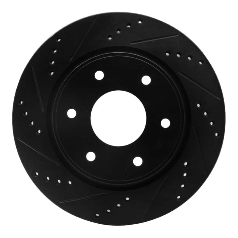 R1 Concepts — R1 05-07 Infiniti QX56 Front Left Drilled & Slotted Black Brake Rotor
R1 Brake Rotor Drill - view 1