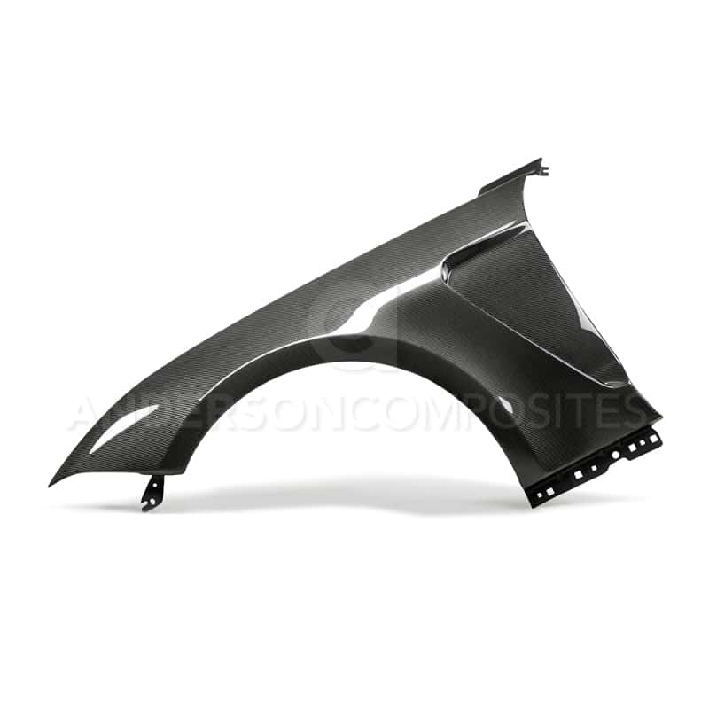 Anderson Composites — Anderson Composites 2018 Ford Mustang GT350 Style Carbon Fiber Fenders (Pair) - view 1