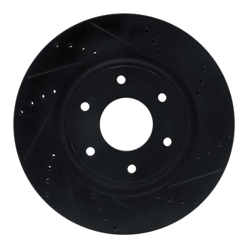 R1 Concepts — R1 05-07 Infiniti QX56 Front Right Drilled & Slotted Black Brake Rotor
R1 Brake Rotor Drill - view 1