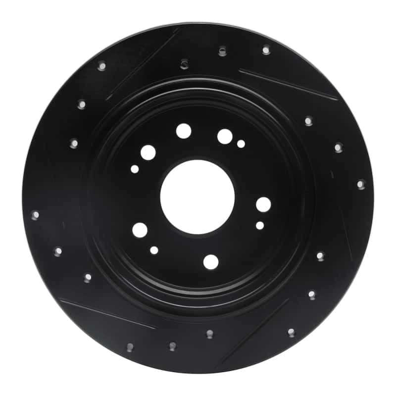 R1 Concepts — R1 02-04 Honda CR-V Rear Right Drilled & Slotted Black Brake Rotor
R1 Brake Rotor Drill - view 5
