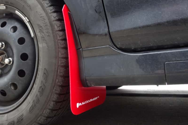 Rally Armor — Rally Armor 13-19 Ford Fiesta ST Black UR Mud Flap w/Red Logo
Mud Flap - view 2