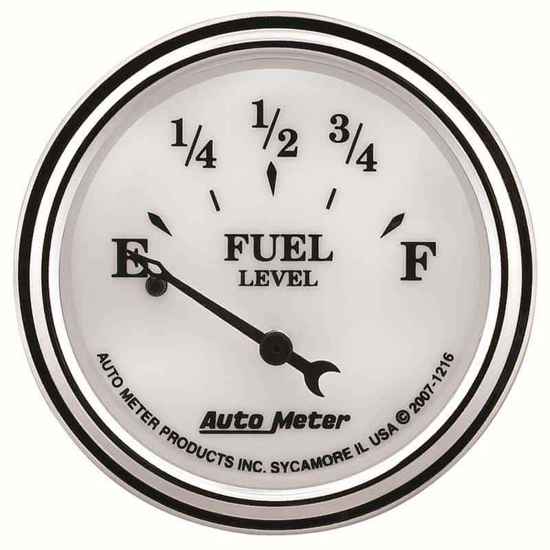 AutoMeter — AutoMeter Gauge Fuel Level 2-1/16in. 240 Ohm(e) to 33 Ohm(f) Elec Old Tyme White II
2-1/16" FUEL LEVEL, - view 1