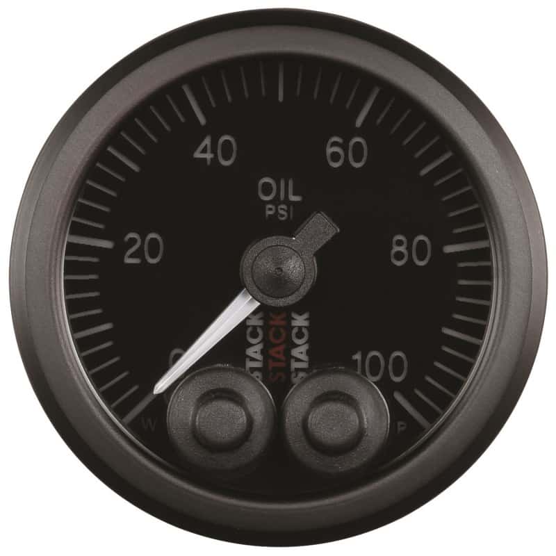 AutoMeter — Autometer Stack Instruments Pro Control 52mm 0-100 PSI Oil Pressure Gauge - Black (1/8in NPTF Male)
Ga OilP PC Bk 100psi - view 2