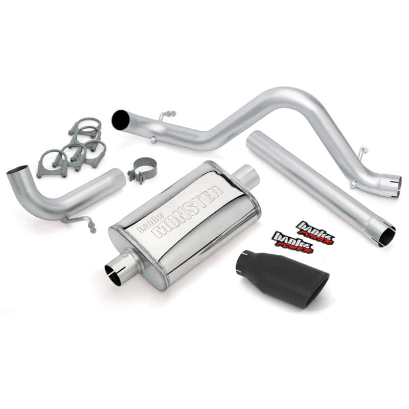 Banks Power — Banks Power 12-15 Jeep 3.6L Wrangler Unlimited - 4dr Monster Exh Sys - SS Single Exh w/ Black Tip
Performance Exhausts
Monster Exhaust - view 1