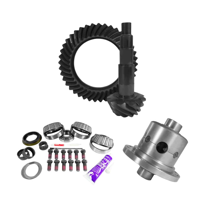 Yukon Gear & Axle — Yukon Gear 11.5in AAM 4.11 Rear Ring & Pinion Install Kit Positraction 4.375in OD Pinion Bearing
Gear & Install Pkg
Gear/Install Pkg - view 1