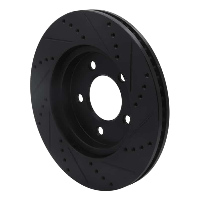R1 Concepts — R1 04-08 Chrysler Pacifica Front Left Drilled & Slotted Black Brake Rotor
R1 Brake Rotor Drill - view 4