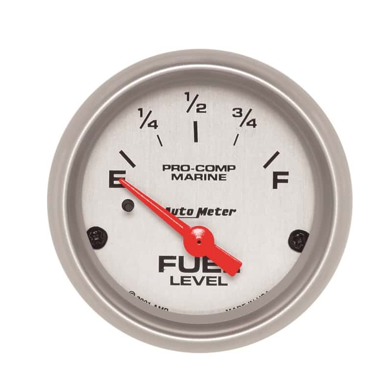 AutoMeter — Autometer Marine Silver Ultra-Lite 2-1/16in Electric Fuel Level Gauge
GA 2" FU 240-33 MS - view 2