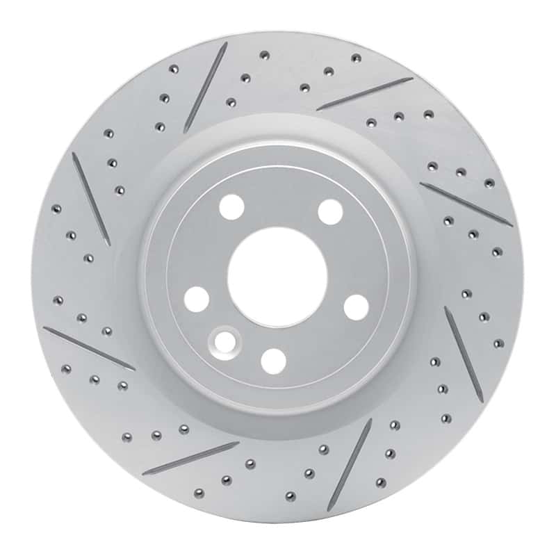R1 Concepts — R1 17-20 Jaguar Xe Rear Left Drilled & Slotted Geo-Carbon Rotor - view 1