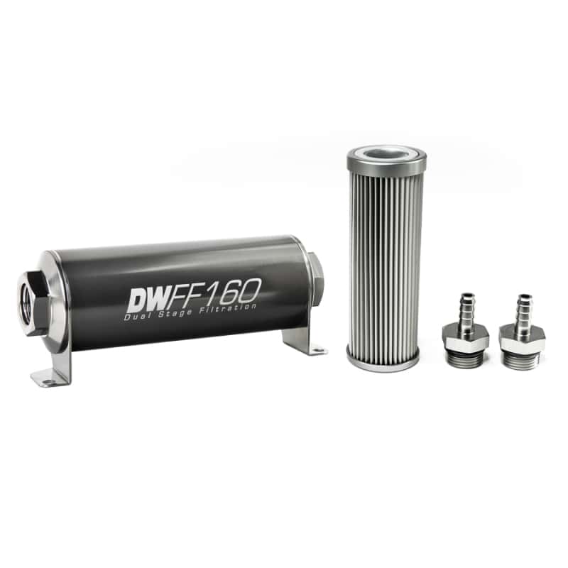 DeatschWerks — DeatschWerks Stainless Steel 5/16in 10 Micron Universal Inline Fuel Filter Housing Kit (160mm)
Filtration - view 2