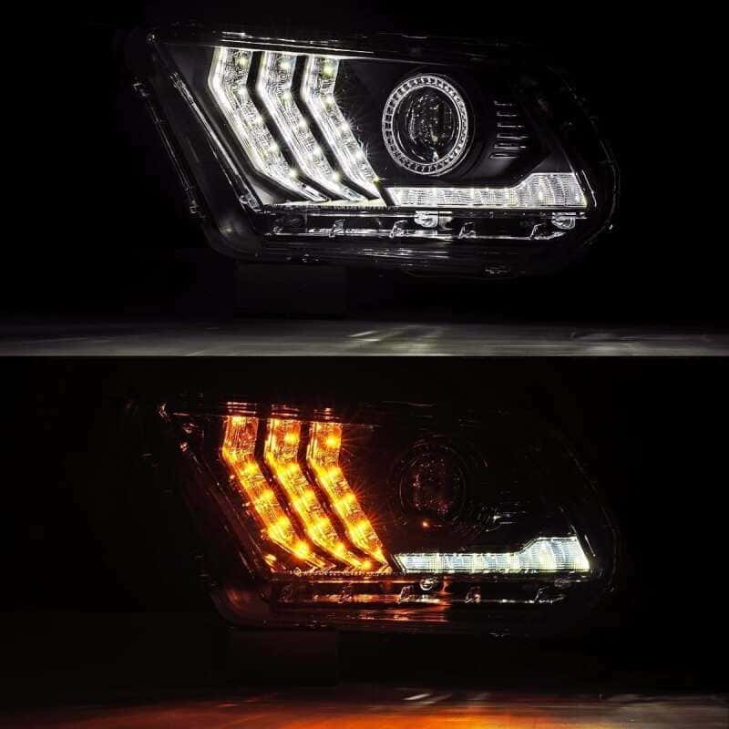 AlphaRex — AlphaRex 10-12 Ford Mustang LUXX LED Proj Headlights Plank Style Black w/Activ Light/Seq Signal
Projector Headlights - view 4