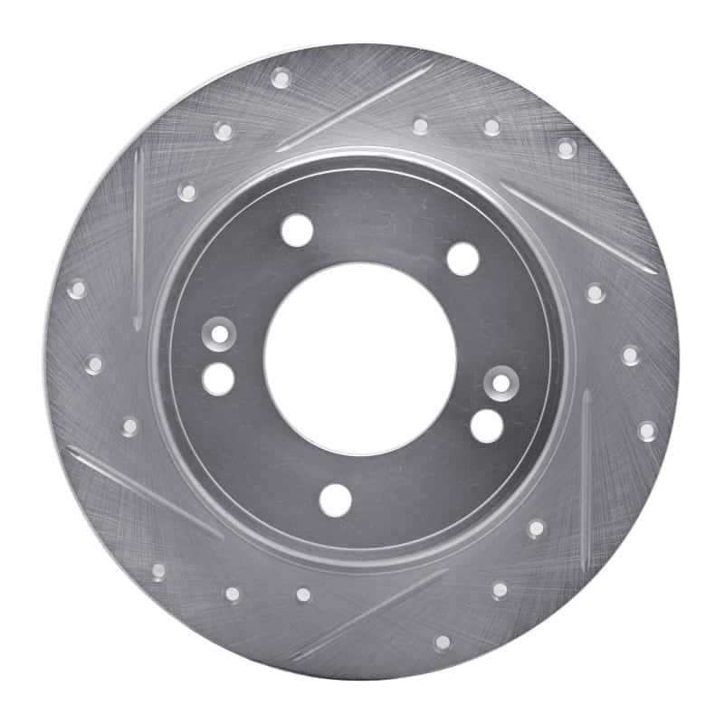 R1 Concepts — R1 11-25 Hyundai Elantra Coupe Rear Left Drilled & Slotted Silver Brake Rotor
R1 Brake Rotor Drill - view 1