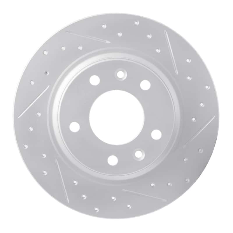 R1 Concepts — R1 98-15 Ford Fusion Rear Right Drilled & Slotted Geo-Carbon Rotor - view 1