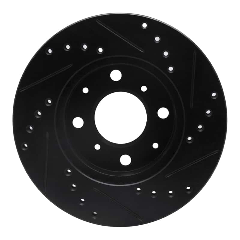 R1 Concepts — R1 84-90 Honda Accord Hatchback Front Left Drilled & Slotted Black Brake Rotor
R1 Brake Rotor Drill - view 5