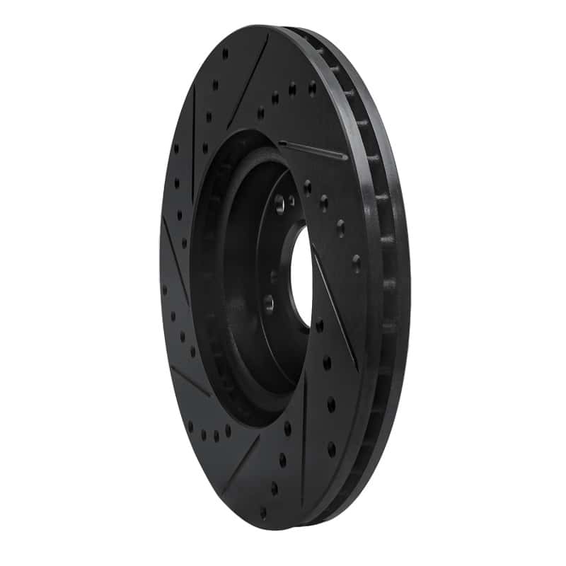 R1 Concepts — R1 06-14 Honda Ridgeline Rear Right Drilled & Slotted Black Brake Rotor
R1 Brake Rotor Drill - view 4