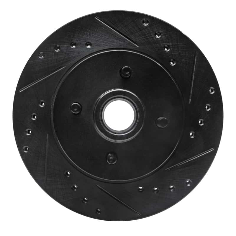R1 Concepts — R1 87-93 Ford Mustang Front Right Drilled & Slotted Black Brake Rotor
R1 Brake Rotor Drill - view 1