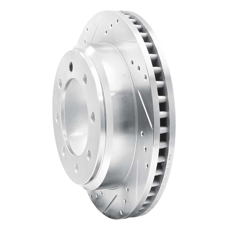 R1 Concepts — R1 08-25 Ford E-150 Rear Left Drilled & Slotted Silver Brake Rotor
R1 Brake Rotor Drill - view 2