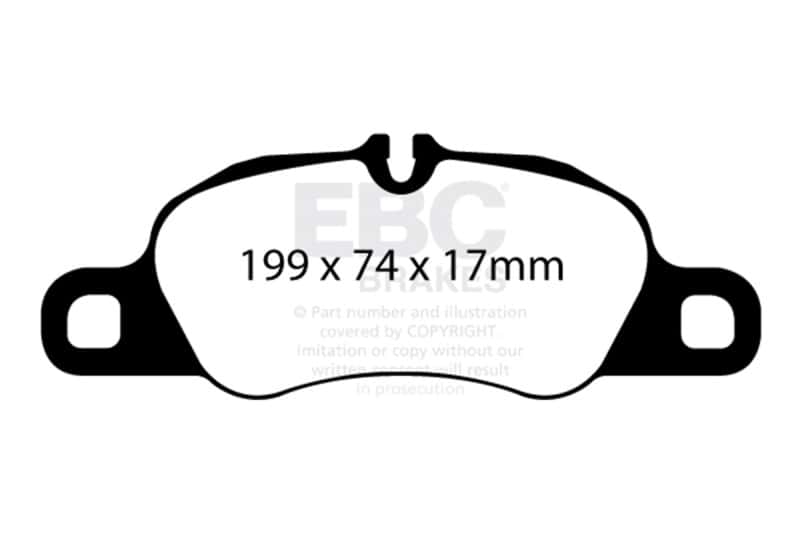 EBC — EBC 12-16 Porsche Boxster 2.7L (Cast Iron Rotors Only) Bluestuff Front Brake Pads
Disc Brake Pad - view 3