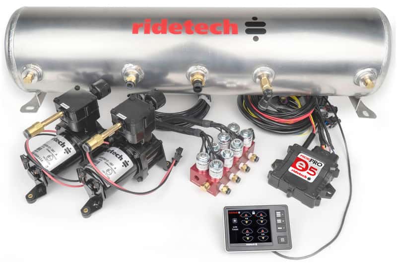 Ridetech — Ridetech RidePro E5 Air Ride Suspension Control System 5 Gallon Dual Compressor 1/4in Valves
Comp. Kit 5 Gallon R - view 1