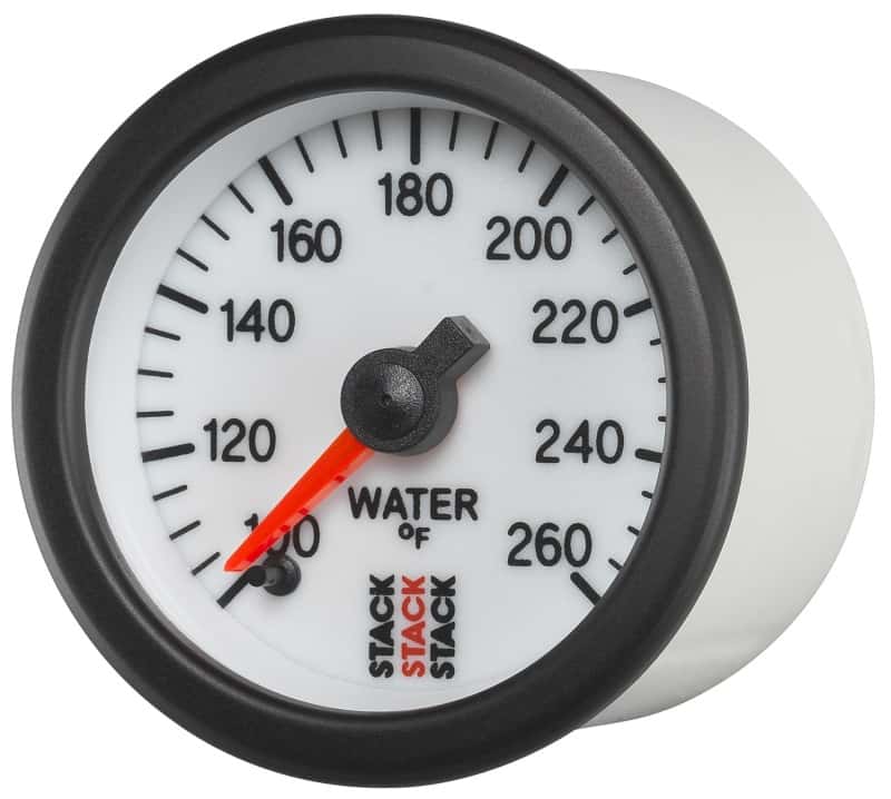 AutoMeter — Autometer Stack 52mm 100-260 Deg F 1/8in NPTF Male Pro Stepper Motor Water Temp Gauge - White
Ga WT ProStpr W 260F - view 2