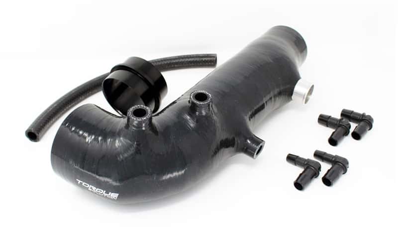 Torque Solution — Torque Solution Turbo Inlet Hose Black: 02-07 Subaru WRX / 04-18 STI / 05-09 Legacy GT / 04-13 FTX - view 1