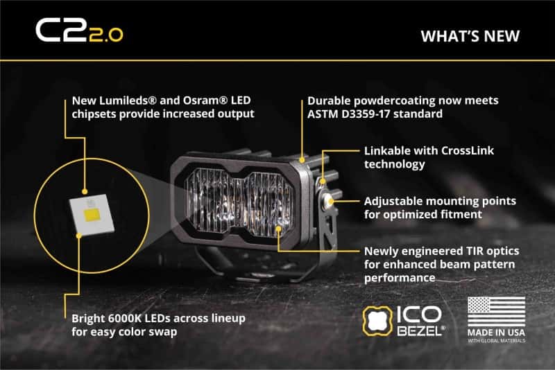 Diode Dynamics — Diode Dynamics C2 2.0 Max White SAE Driving Standard ABL (Pair) - view 2