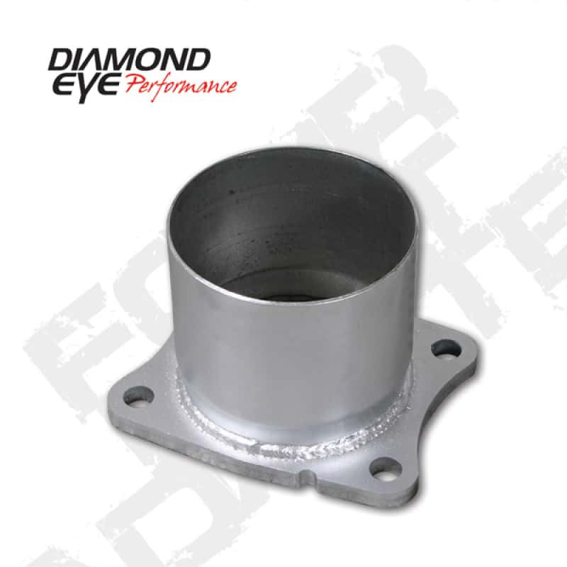 Diamond Eye Performance — Diamond Eye ADAPTER 4-BOLT FLANGE 4in INNER DIA CLAMP-ON AL: 01-05 CHEVY/GMC 6.6L 2500/3500 CHV-FBA
ADAPTER; 4in.; AL: C - view 2
