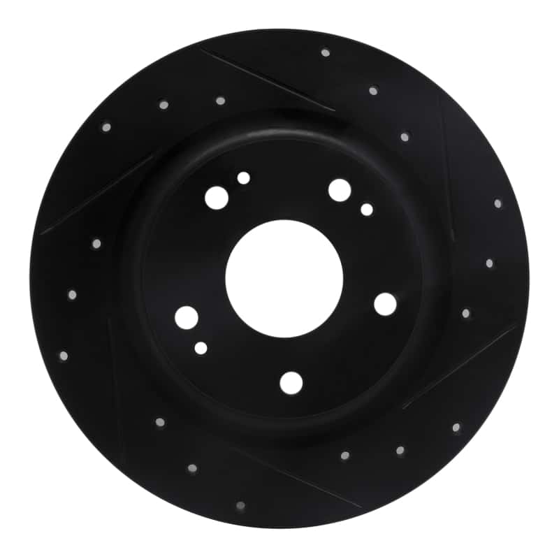 R1 Concepts — R1 17-20 Honda Civic Sedan Rear Right Drilled & Slotted Black Brake Rotor
R1 Brake Rotor Drill - view 1
