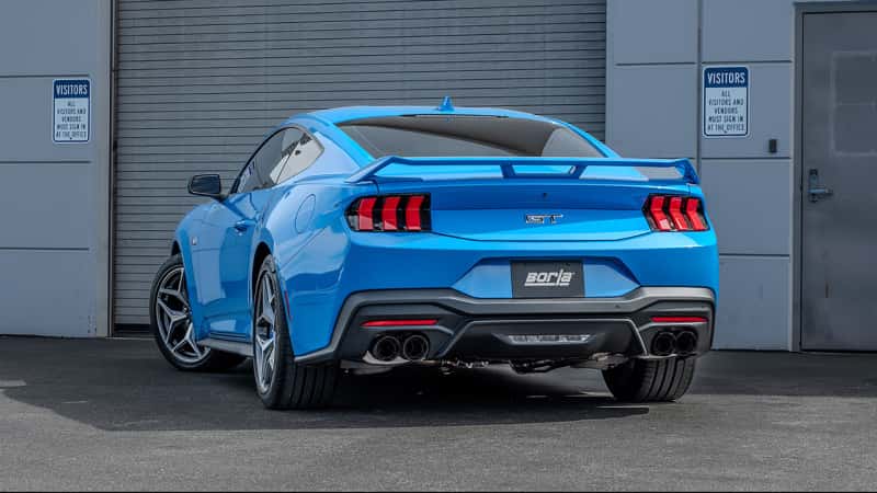 Borla — Borla 2024 Ford Mustang GT 5.0L V8 3 in S-Type Catback Non-Active Exhaust- Carbon Fiber Quad Tip
Cat-Back System - view 3