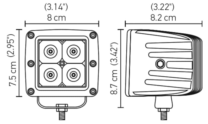 Hella — Hella HVF Cube 4 LED Off Road Kit - 3.1in 2X12W - view 17
