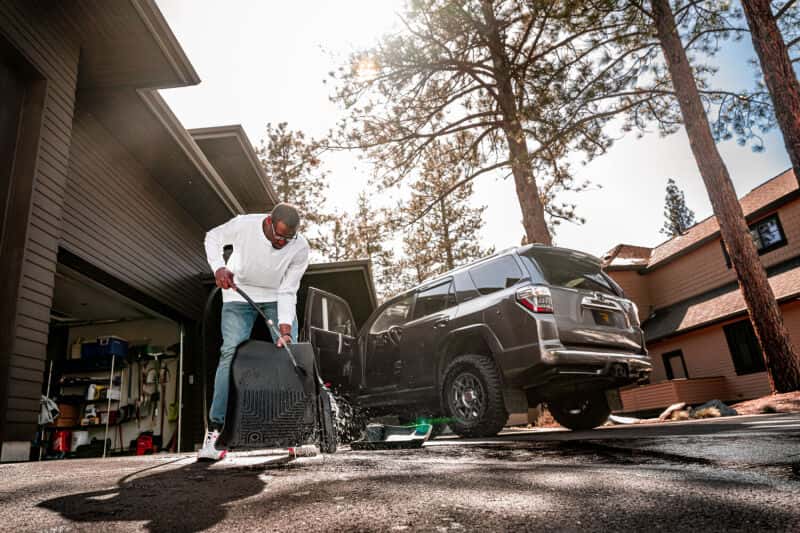Husky Liners — Husky Liners 19-23 Chevy Silverado 1500 CC X-Act Contour Black 2nd Seat Floor Liners (Full Coverage) - view 12
