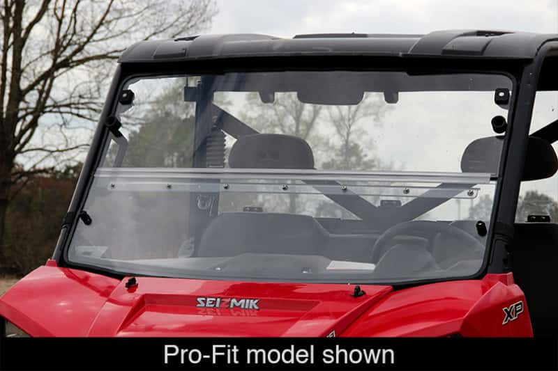 Seizmik — Seizmik 10-14 Polaris 400-570 Ranger Mid-Size - 1.75 in. Versa-Fold Windshield - UV Resistant Poly - view 1