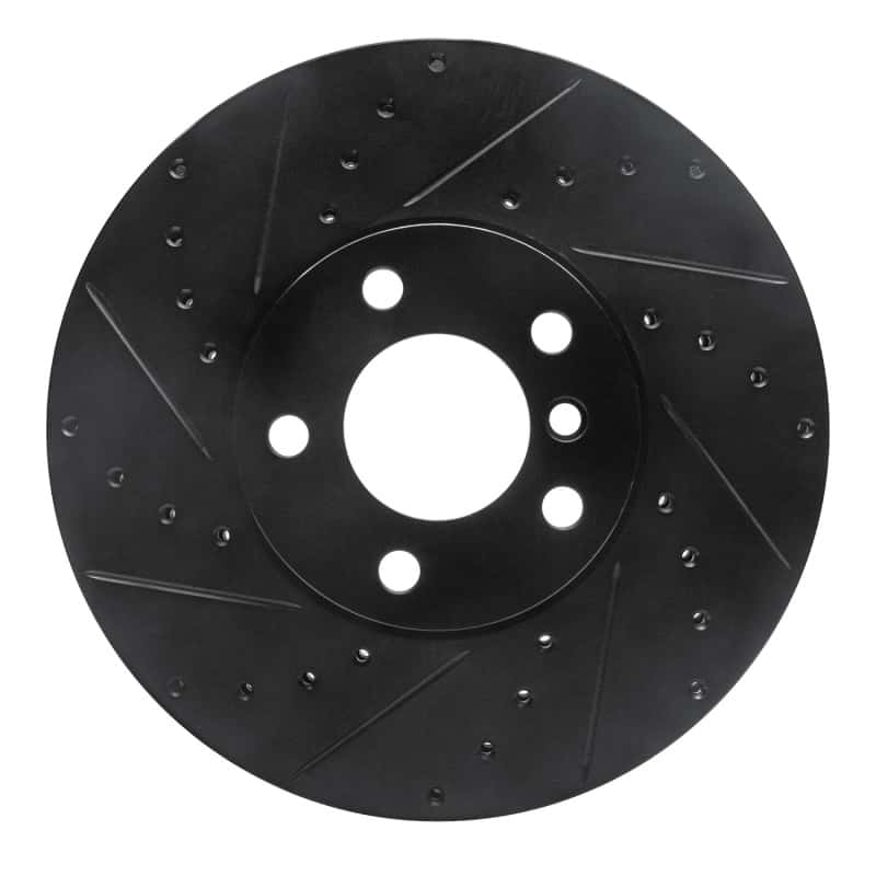 R1 Concepts — R1 07-19 BMW X6 Front Left Drilled & Slotted Black Brake Rotor
R1 Brake Rotor Drill - view 1