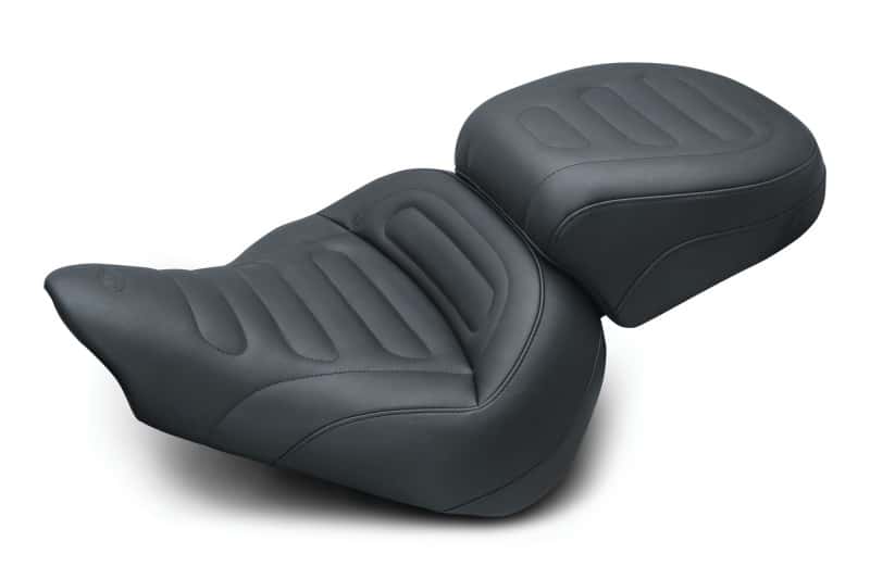 Mustang Motorcycle — Mustang 13-17 Harley Softail Breakout Standard Touring Solo Seat Trapezoid - Black - view 1