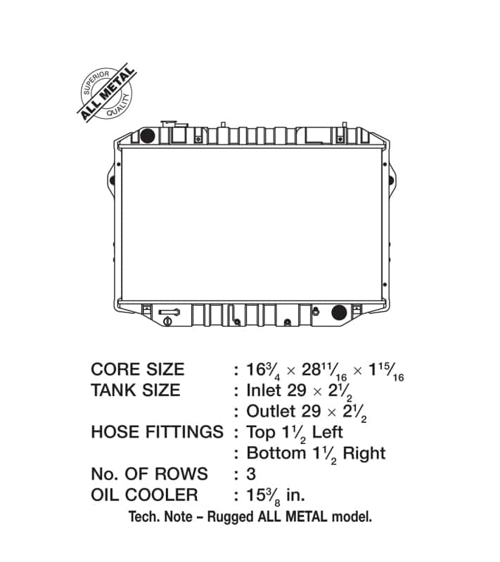 CSF — CSF 88-91 Toyota Landcruiser 3 Row All Metal Radiator
CSF Radiator - view 5