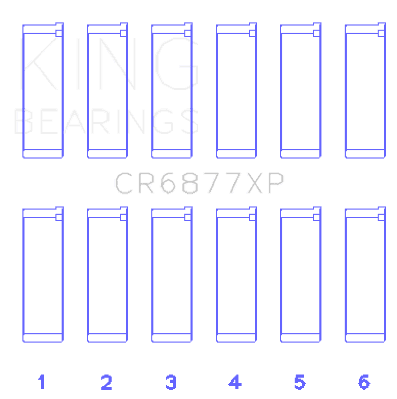 King Engine Bearings — King Engine Bearings BMW S54B32 (Size +.50mm) Connecting Rod Bearing Set
Engine Bearing - view 3
