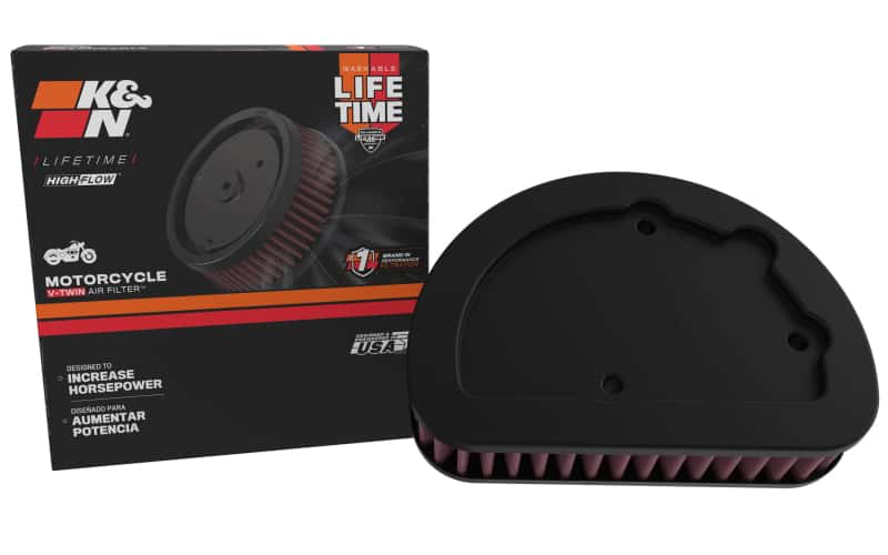 K&N Engineering — K&N Replacement Unique Air Filter 6.625in L x 4.75in W x 1.625in H with 1 Flange for Harley-Davidson
Air Filter - view 9