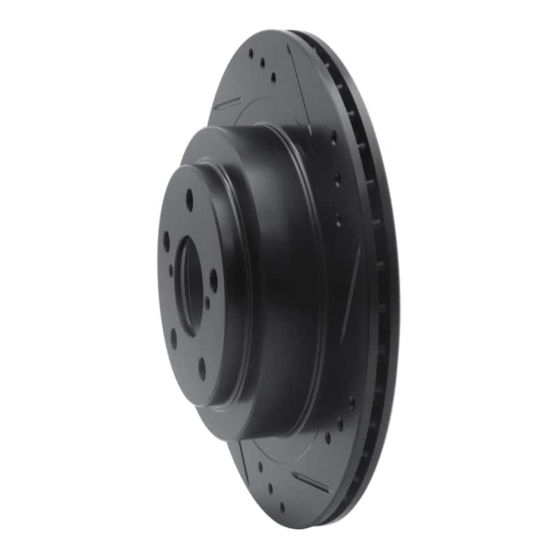 R1 Concepts — R1 05-09 Subaru Impreza Rear Right Drilled & Slotted Black Brake Rotor
R1 Brake Rotor Drill - view 2