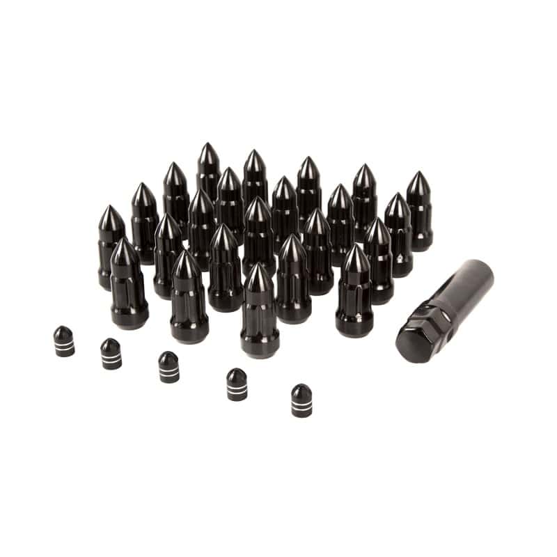 Rugged Ridge — Rugged Ridge Bullet Lug Nut and Valve Stem Cap Kit Black 1/2-20
OFFROAD_PERFORMANCEU - view 1