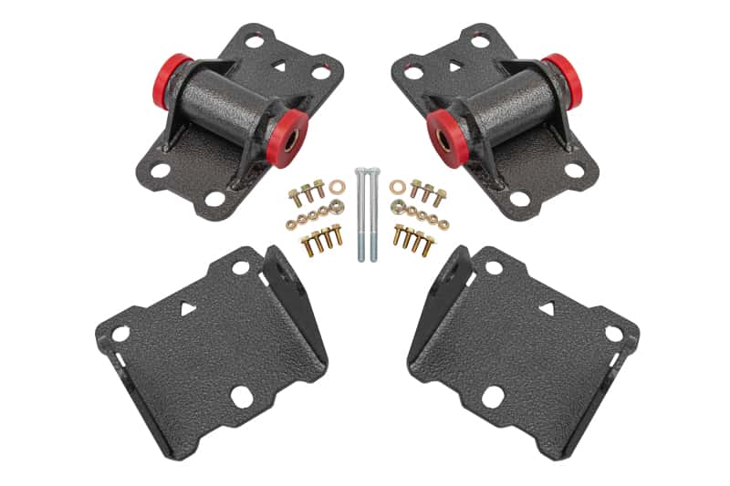 BMR Suspension — BMR 78-87 G-Body Motor Mount Kit Upper & Lower Poly - Black Hammertone
Motor Mount Kit - view 1