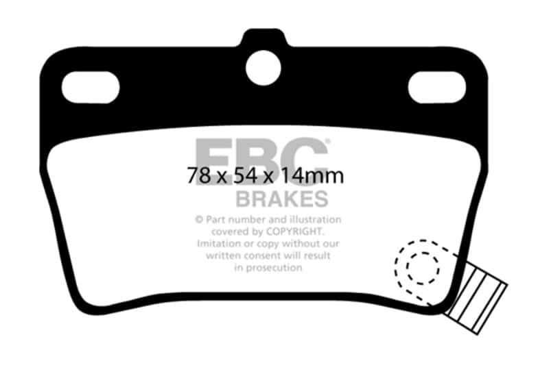 EBC — EBC 03-05 Toyota RAV 4 2.4 Ultimax2 Rear Brake Pads
Disc Brake Pad - view 1