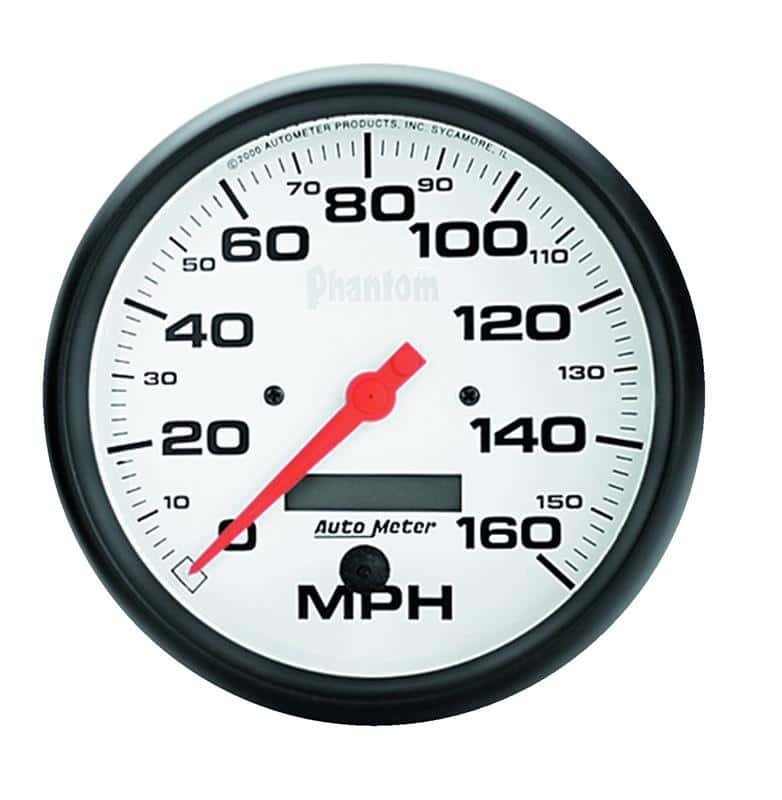 AutoMeter — Autometer Phantom 5in 160 MPH Speedometer Electric Program w/ LCD Odometer
5" SPEEDO, 160 MPH, - view 2