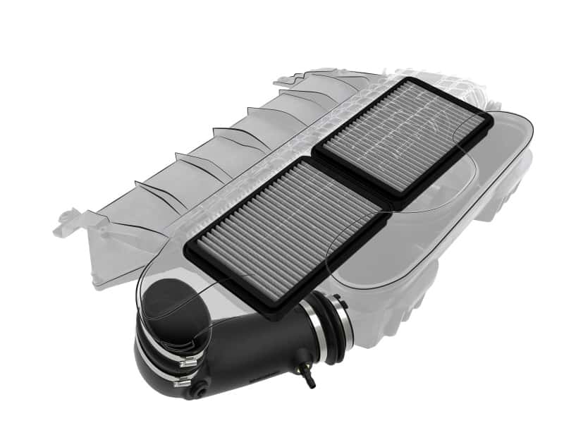 aFe — aFe 21-23 Ram 1500 TRX HEMI V8 6.2L (sc) Super Stock Induction System w/ Pro DRY S Filters
Super Stock Intake - view 3