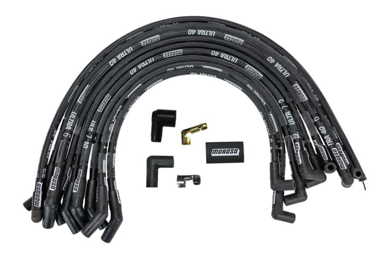 Moroso — Moroso Ford 429-460 Ignition Wire Set - Ultra 40 - Sleeved - HEI - 135 Degree - Black - view 2