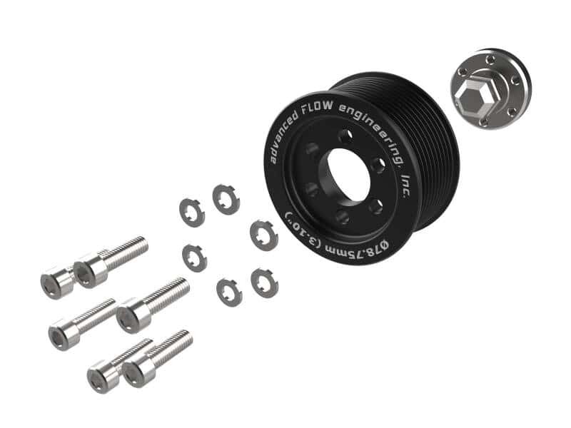 aFe — aFe 15-23 Dodge Challenger / 15-23 Dodge Charger SRT Hellcat 3.10in Supercharger Power Pulley Kit
Billet Power Pulley - view 2