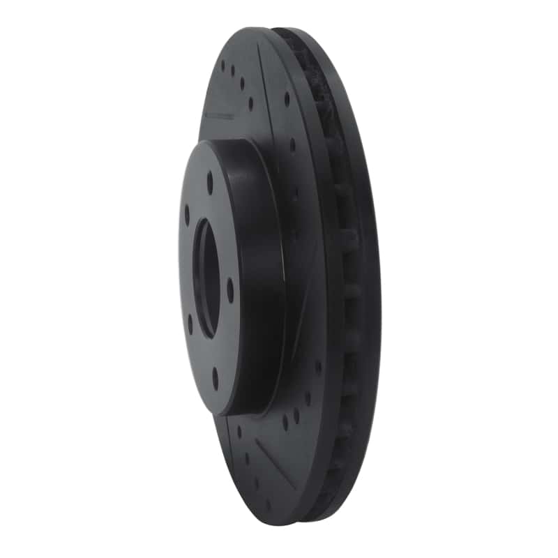 R1 Concepts — R1 99-01 Infiniti I30 Front Right Drilled & Slotted Black Brake Rotor
R1 Brake Rotor Drill - view 2